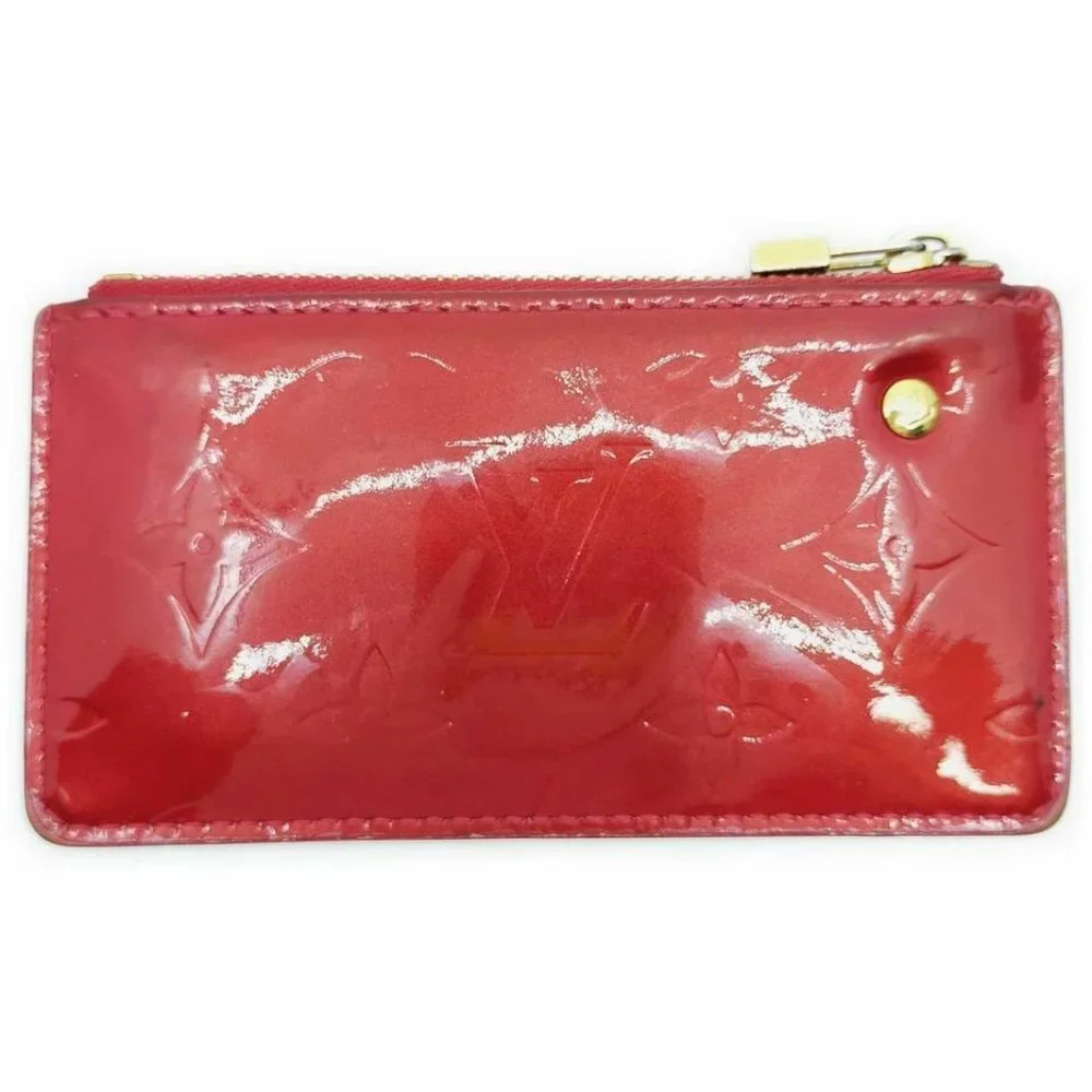 Louis Vuitton Red Monogram Vernis Key Pouch Pochet